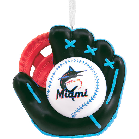 MLB Miami Marlins Baseball Glove Ornament