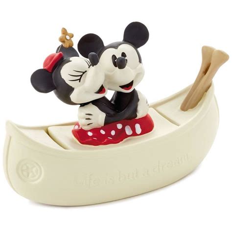 Hallmark Mickey and Minnie in Boat Porcelain Trinket Box