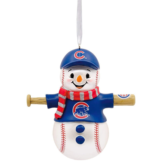 Hallmark MLB Chicago Cubs Baseball Bat Snowman Ornament