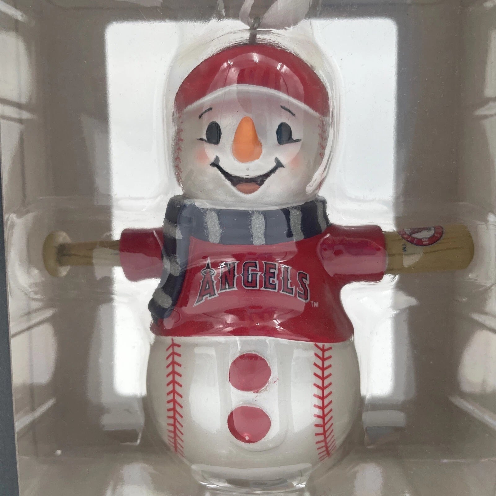 Hallmark MLB Los Angeles Angels Baseball Bat Snowman Ornament