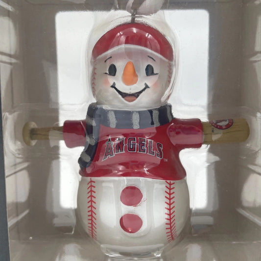 Hallmark MLB Los Angeles Angels Baseball Bat Snowman Ornament
