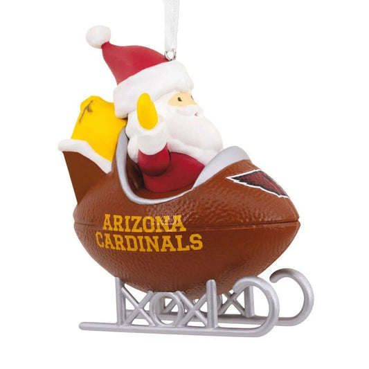 Hallmark NFL Arizona Cardinals Santa Football Sled Ornament