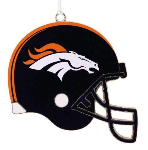 Hallmark NFL Denver Broncos Metal Football Helmet Ornament