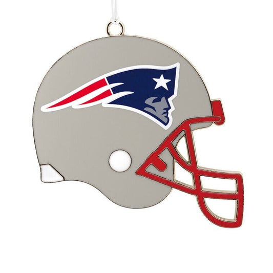 Hallmark NFL New England Patriots Metal Football Helmet Christmas Ornament