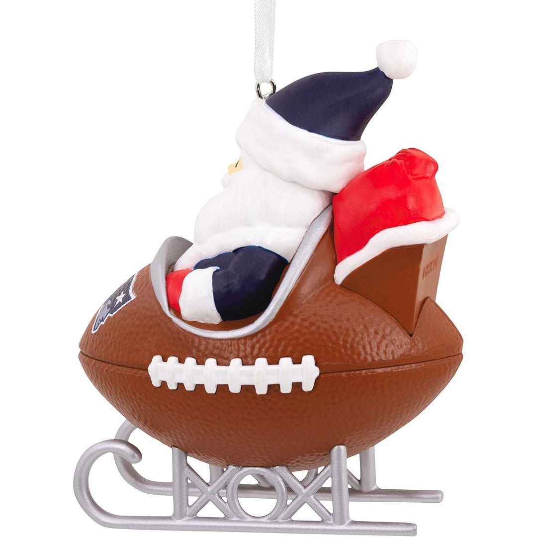 Hallmark NFL New England Patriots Santa Football Sled Christmas Ornament