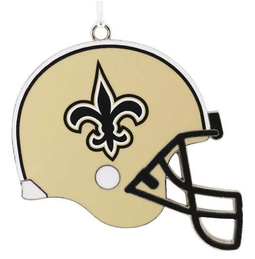 Hallmark NFL New Orleans Saints Metal Football Helmet Christmas Ornament
