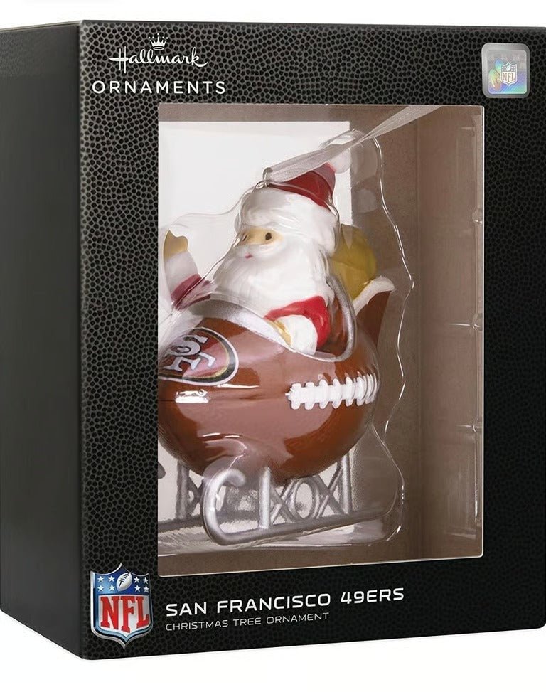 Hallmark NFL San Francisco 49ers Santa Football Sled Ornament