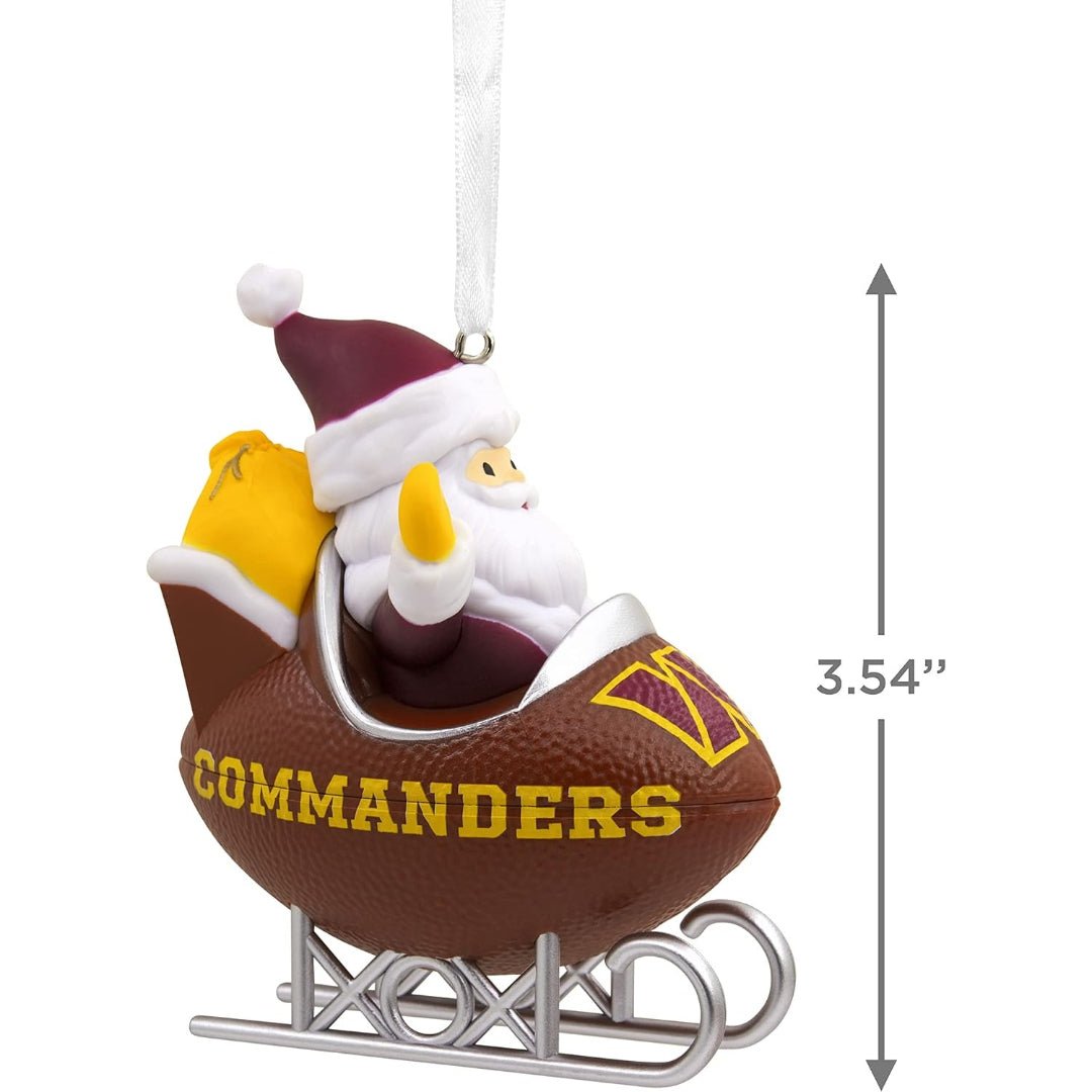 Hallmark NFL Washington Commanders Santa Football Sleigh Ornament