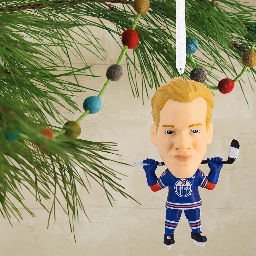 Hallmark NHL Edmonton Oilers Connor McDavid Bouncing Buddy Ornament