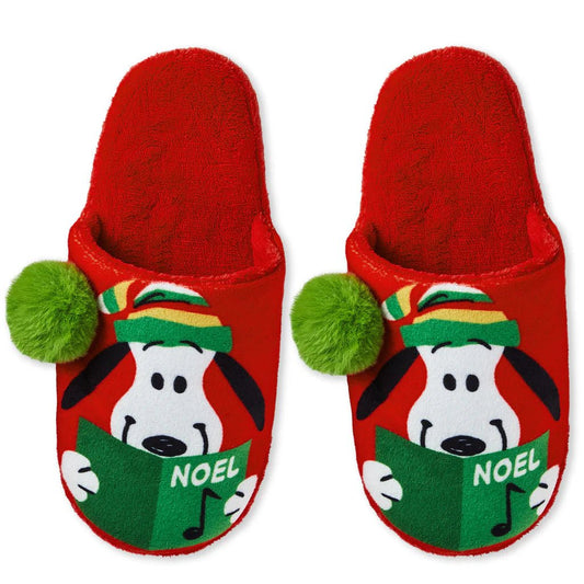 Hallmark Peanuts Holiday Snoopy Slippers With Sound, Large/X - Large