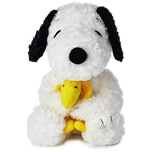 Hallmark - Peanuts Medium Snoopy With Woodstock Stuffed Animal, 14"