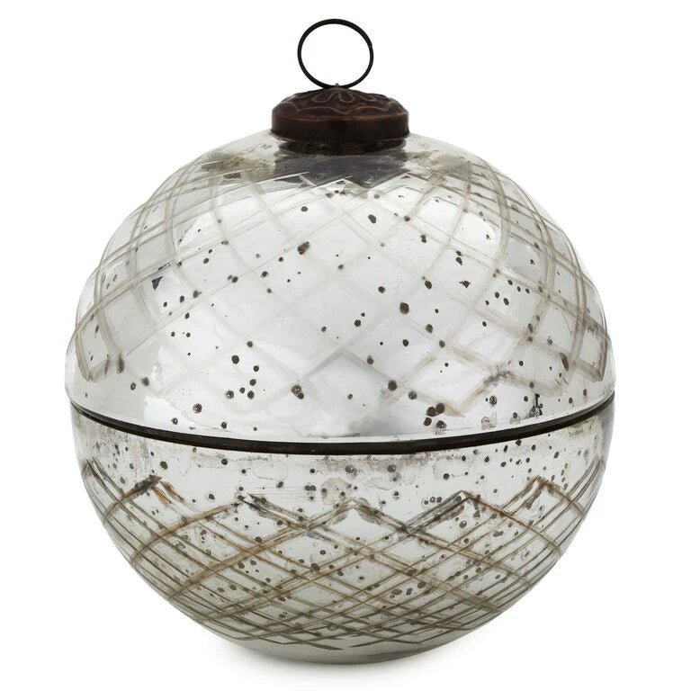 Hallmark Red Mercury Glass Ball Ornament Candle
