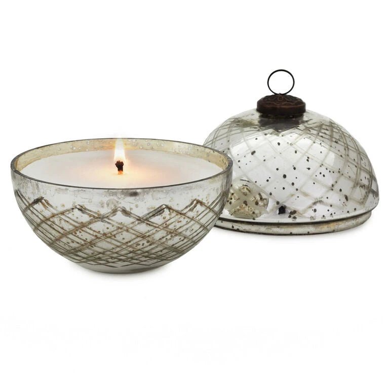 Hallmark Red Mercury Glass Ball Ornament Candle