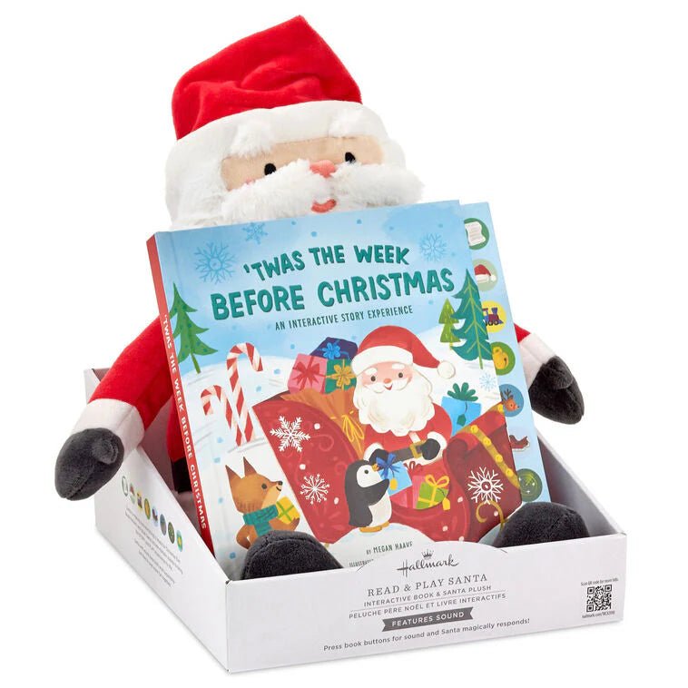 Hallmark 'Twas the Week Before Christmas Santa Plush and Book