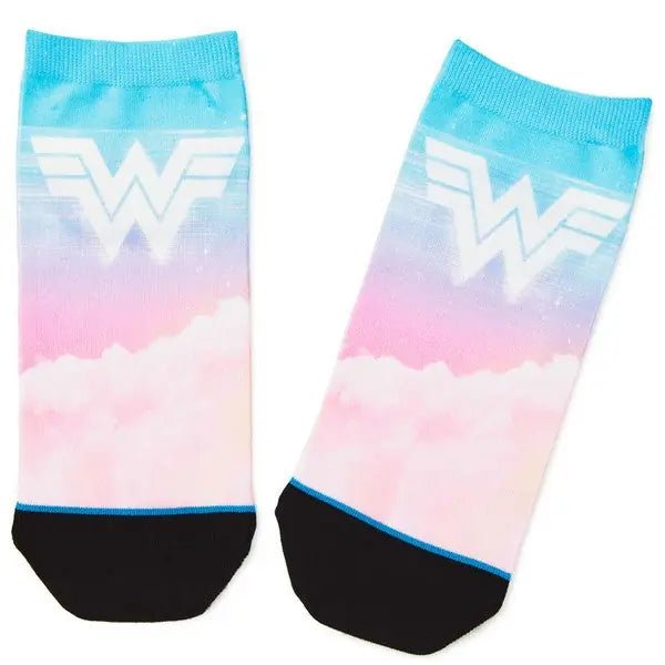 Hallmark WW84 Wonder Woman DC Ankle Socks Womens One Size Pink Purple Clouds