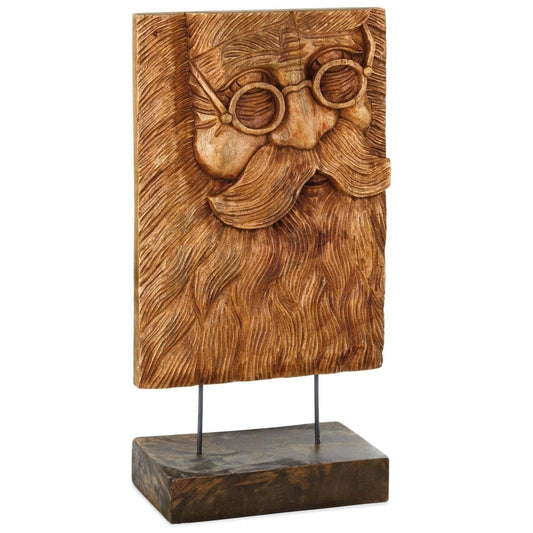 Handcarved Wood Santa Face, 20.75"