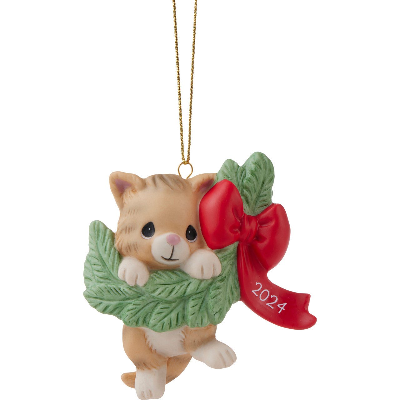 Hanging Out For The Holidays 2024 Dated Cat Ornament