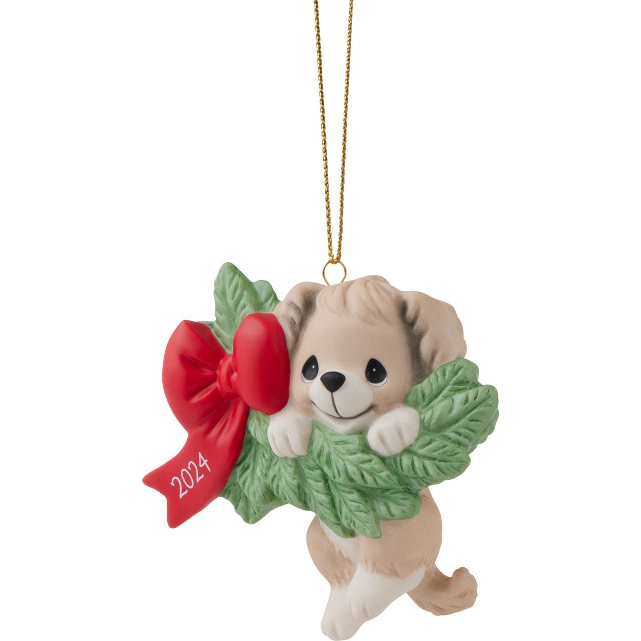 Hanging Out For The Holidays 2024 Dated Dog Ornament