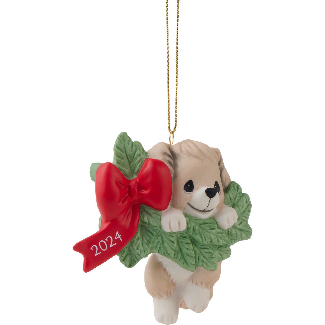 Hanging Out For The Holidays 2024 Dated Dog Ornament