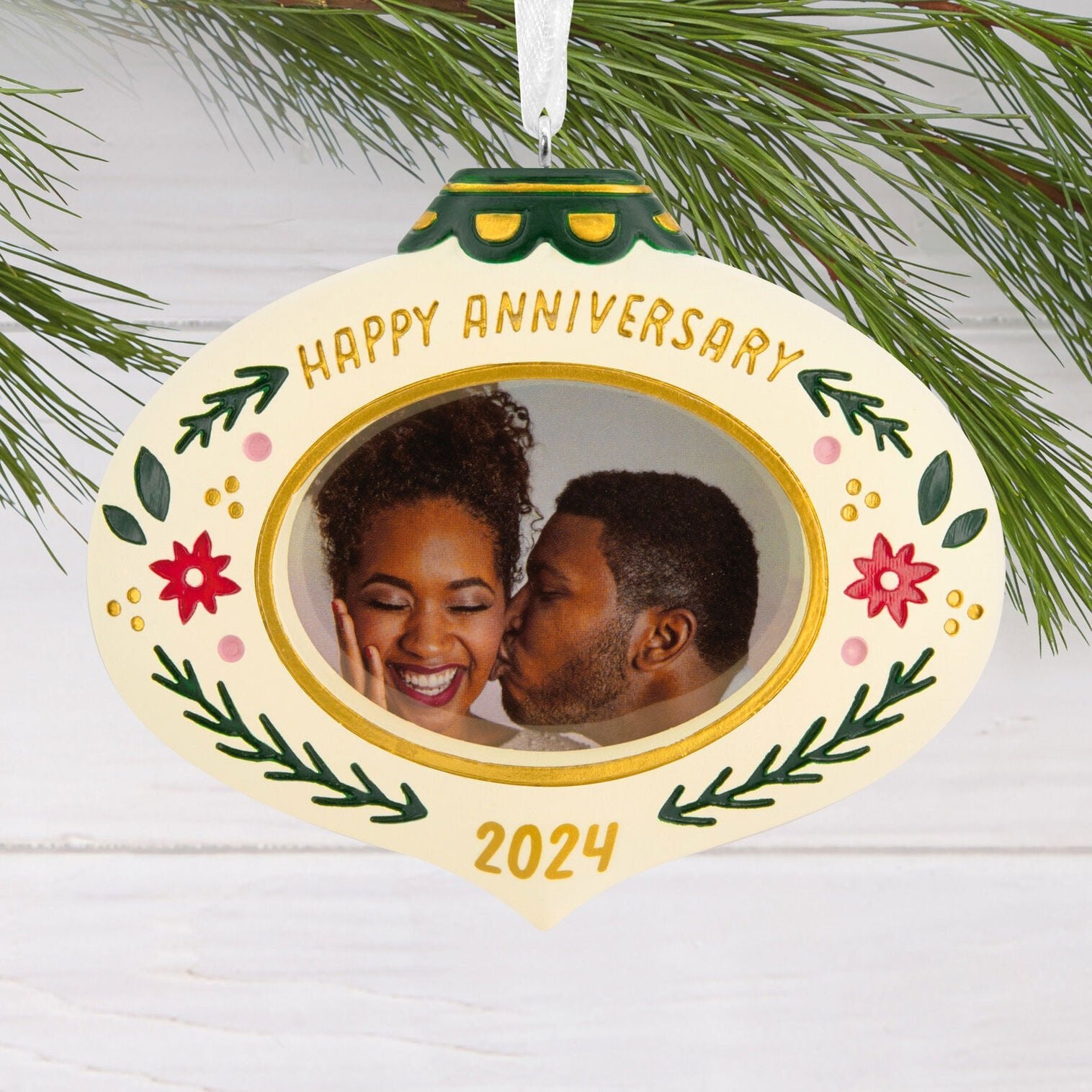 Happy Anniversary 2024 Photo Frame Hallmark Ornament