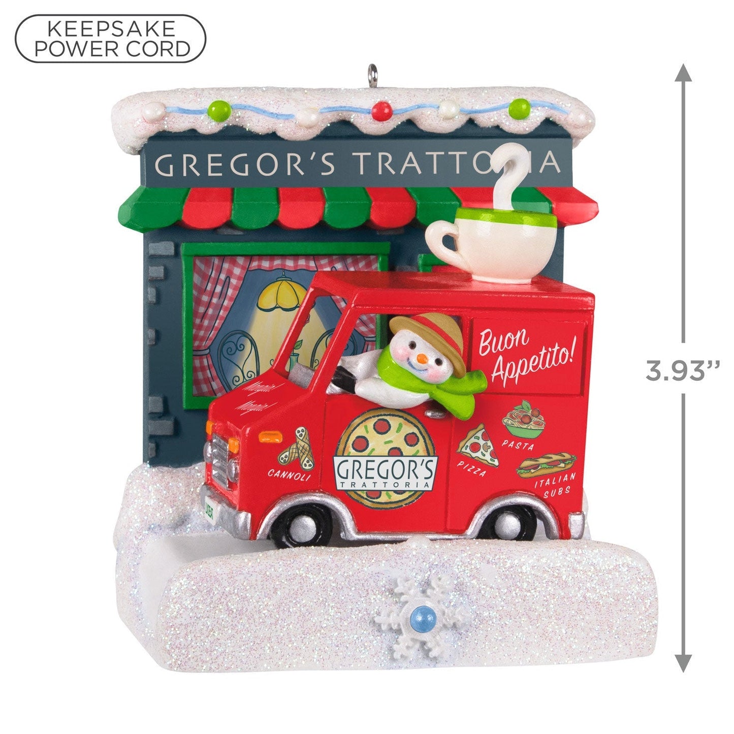 Happy Holiday Parade Collection Gregors Trattoria Musical, 2023 Keepsake Ornament With Light