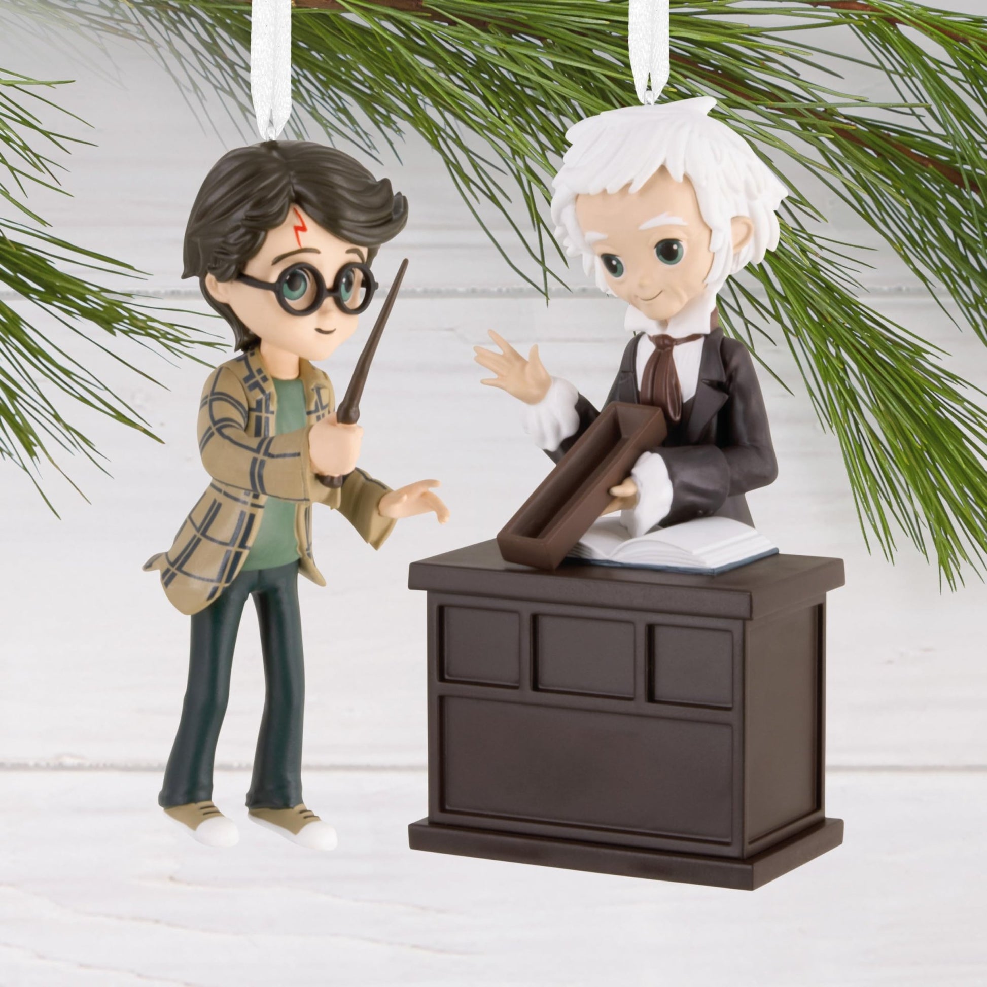 Harry Potter and Ollivander Hallmark Ornaments, Set of 2