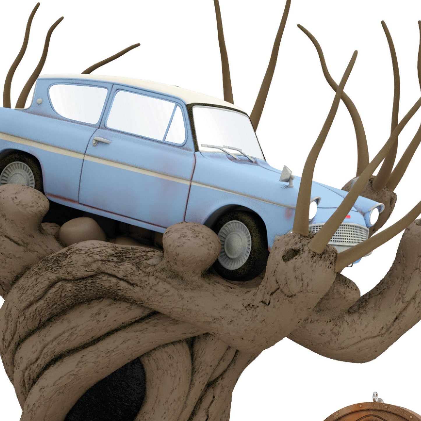 Harry Potter and the Chamber of Secrets Collection Flying Ford Anglia in the Whomping Willow Tree Topper