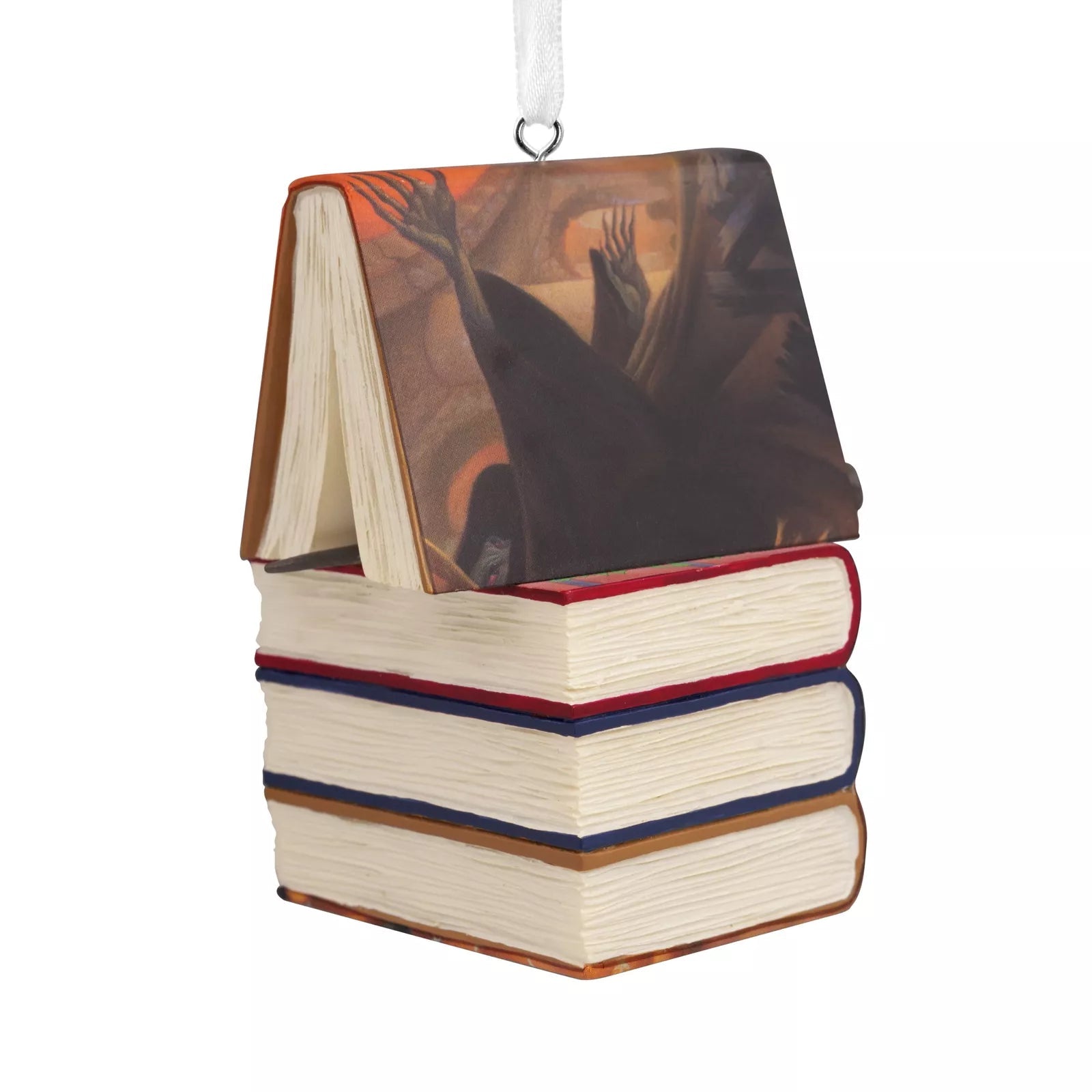 Harry Potter™ Stacked Books and Wand Hallmark Ornament