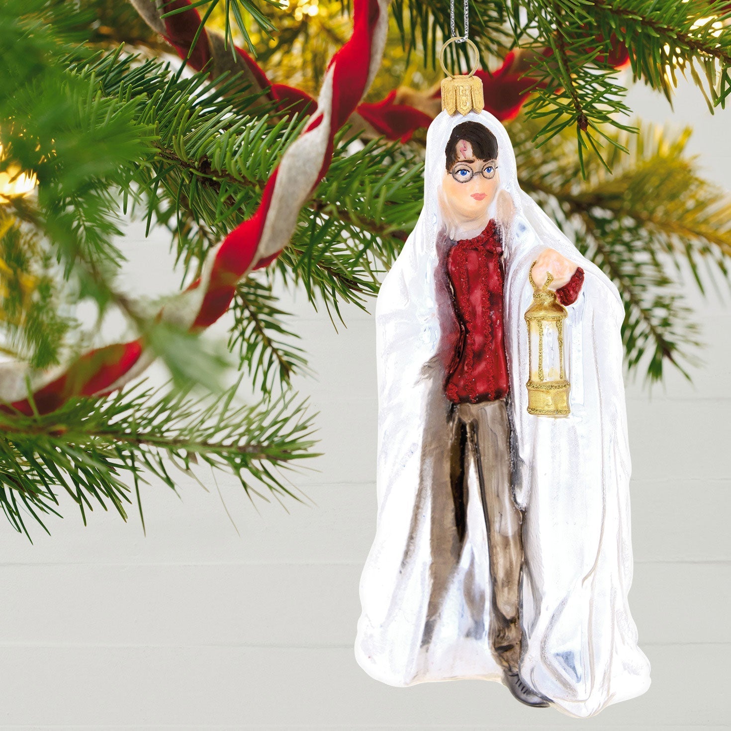 Harry Potter Using the Invisibility Cloak Glass, 2023 Keepsake Ornament