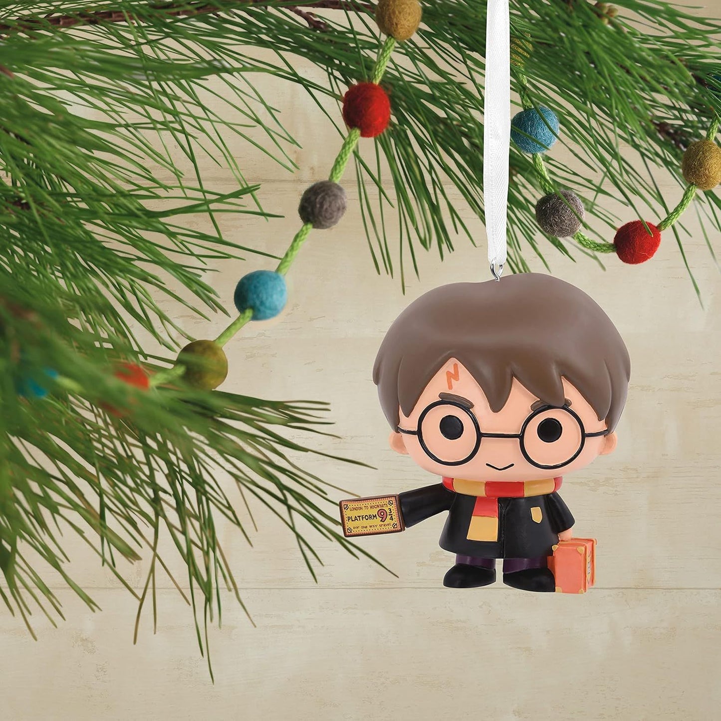 Harry Potter With Train Ticket Hallmark Ornament