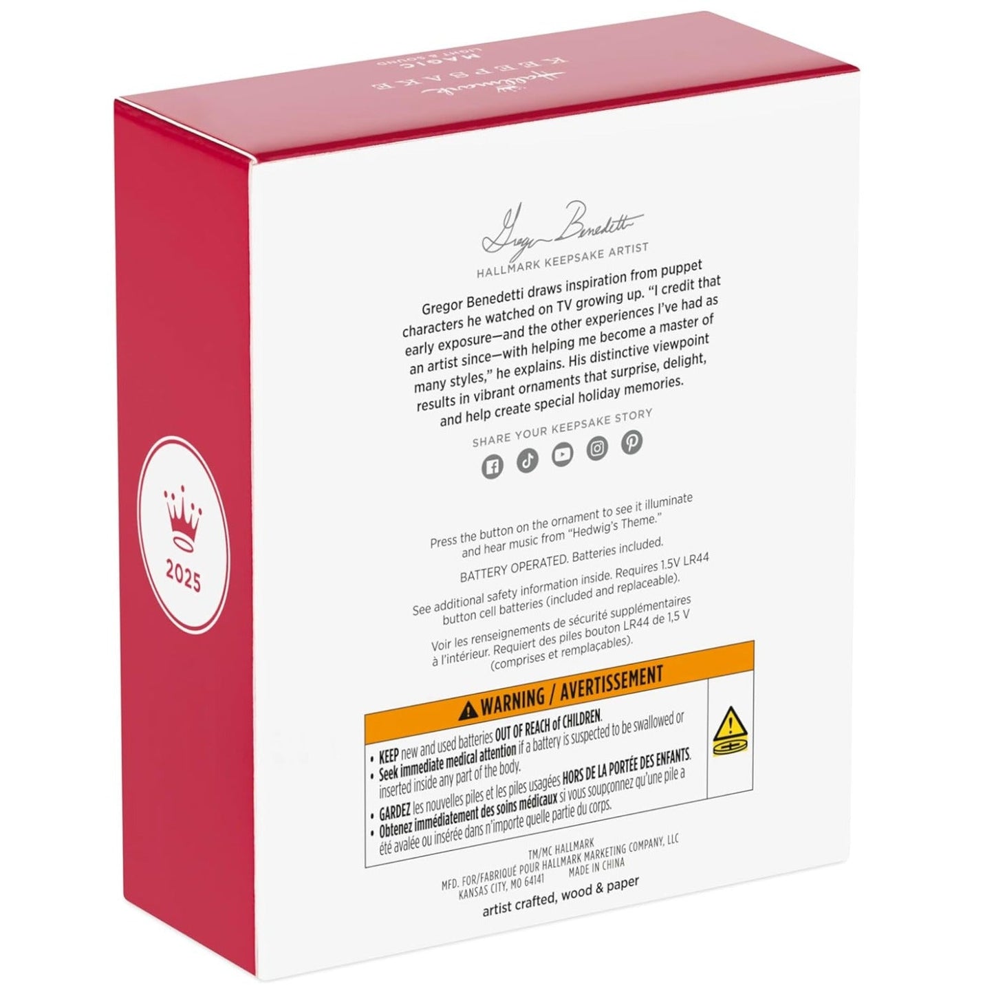 Hogwarts Harry Potter 2025 Keepsake Ornament