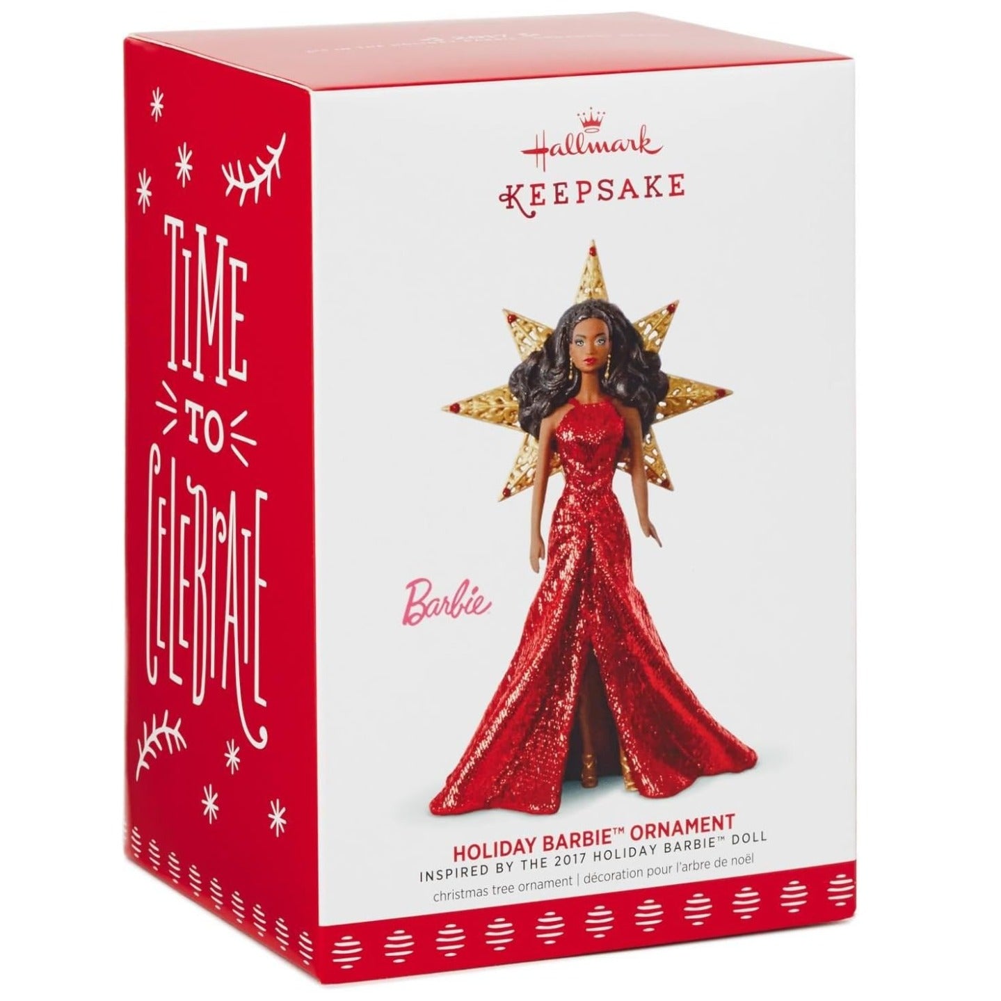 Holiday Barbie #3 African American, 2017 Keepsake Ornament