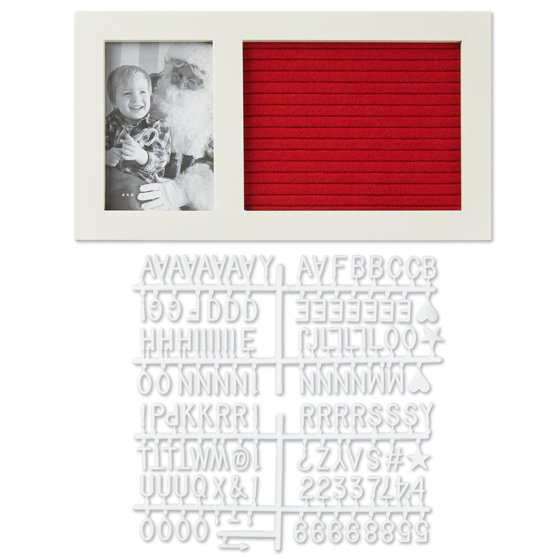 Holiday Letter Board Announcement Picture Frame Kit, 4x6