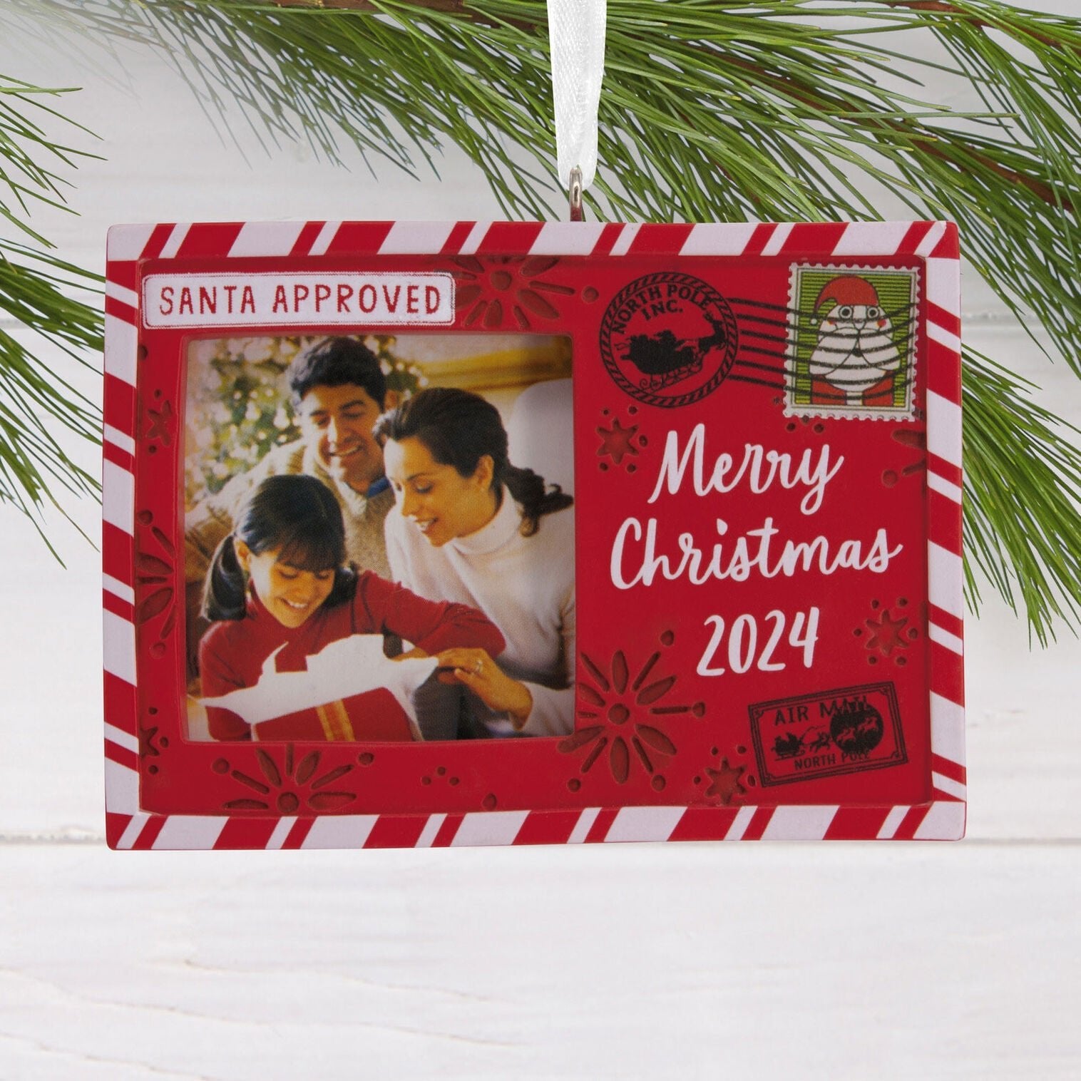 Holiday Postcard 2024 Photo Frame Hallmark Ornament