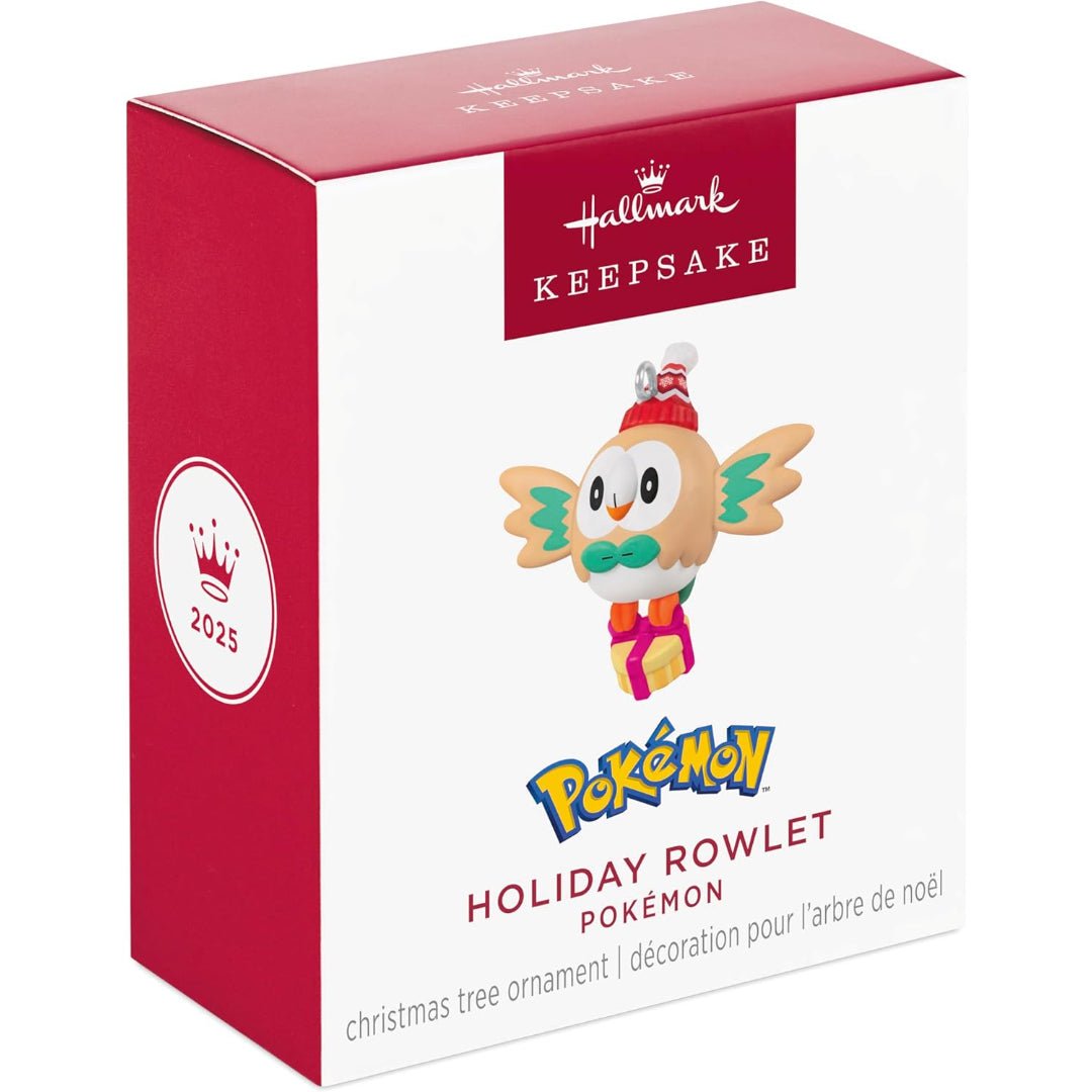 Holiday Rowlet Pokémon 2025 Miniature Keepsake Ornament