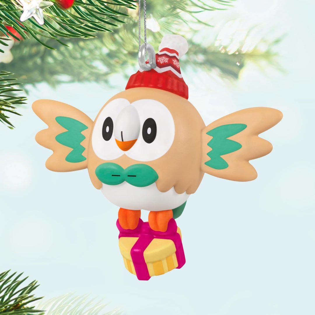 Holiday Rowlet Pokémon 2025 Miniature Keepsake Ornament