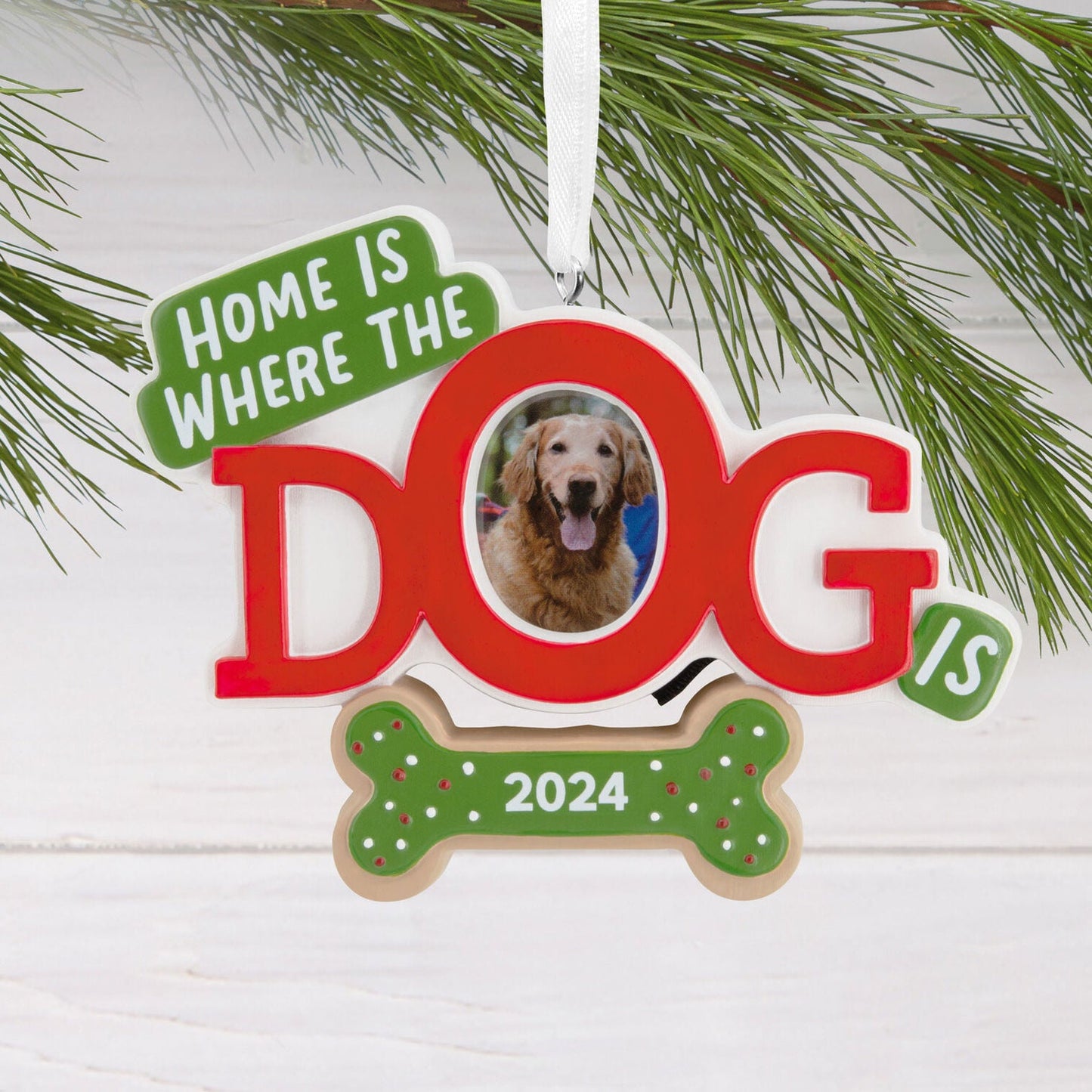 Home Is Where the Dog Is 2024 Photo Frame Hallmark Ornament