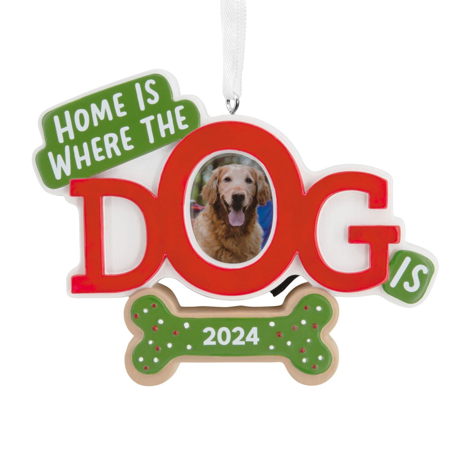 Home Is Where the Dog Is 2024 Photo Frame Hallmark Ornament