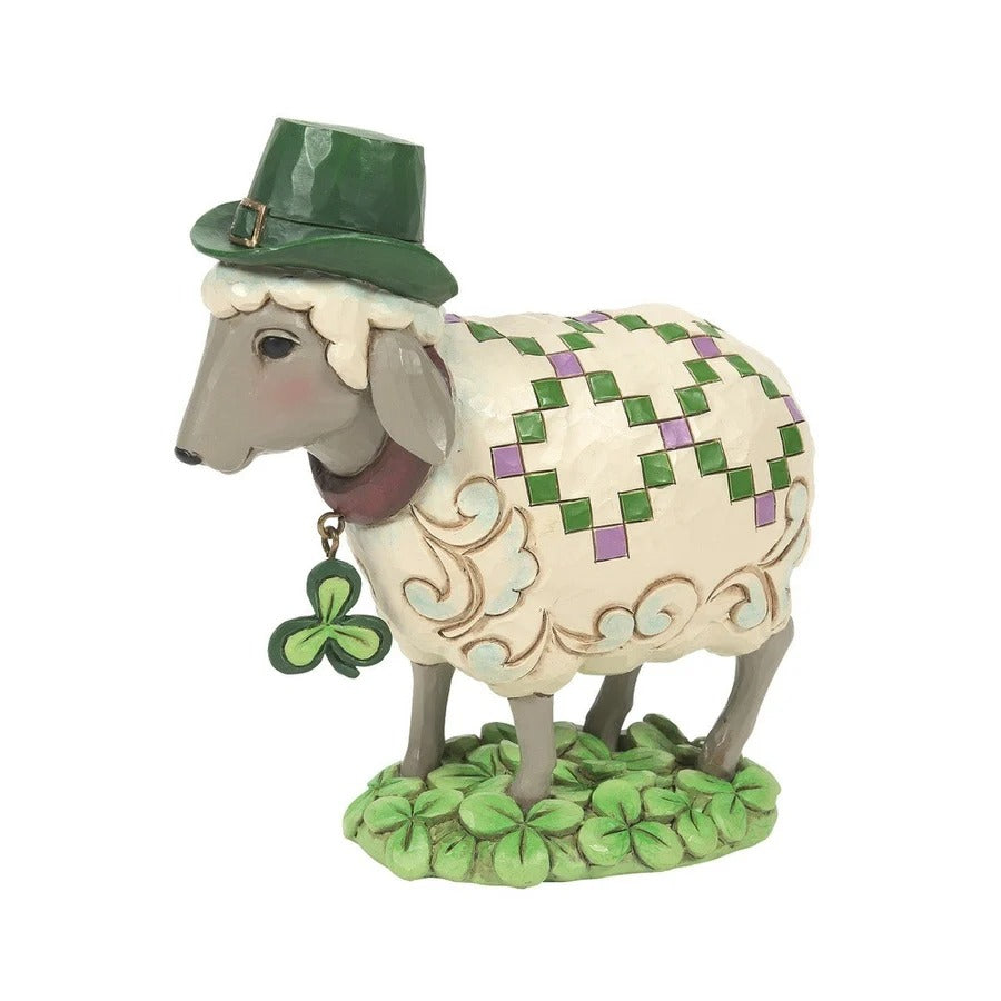 Jim Shore Heartwood Creek "Irish Woolie" in Clover Patch Figurine