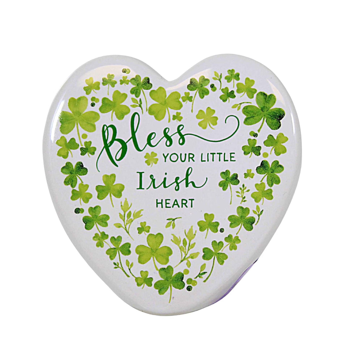 Roman Irish Heart Figurine, 3.5-inch Height, Ceramic