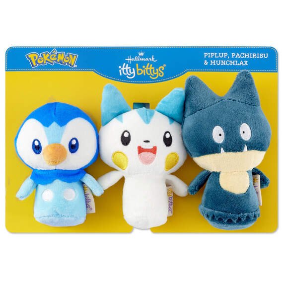 itty bittys® Pokémon Piplup, Munchlax, and Pachirisu Plush, Set of 3