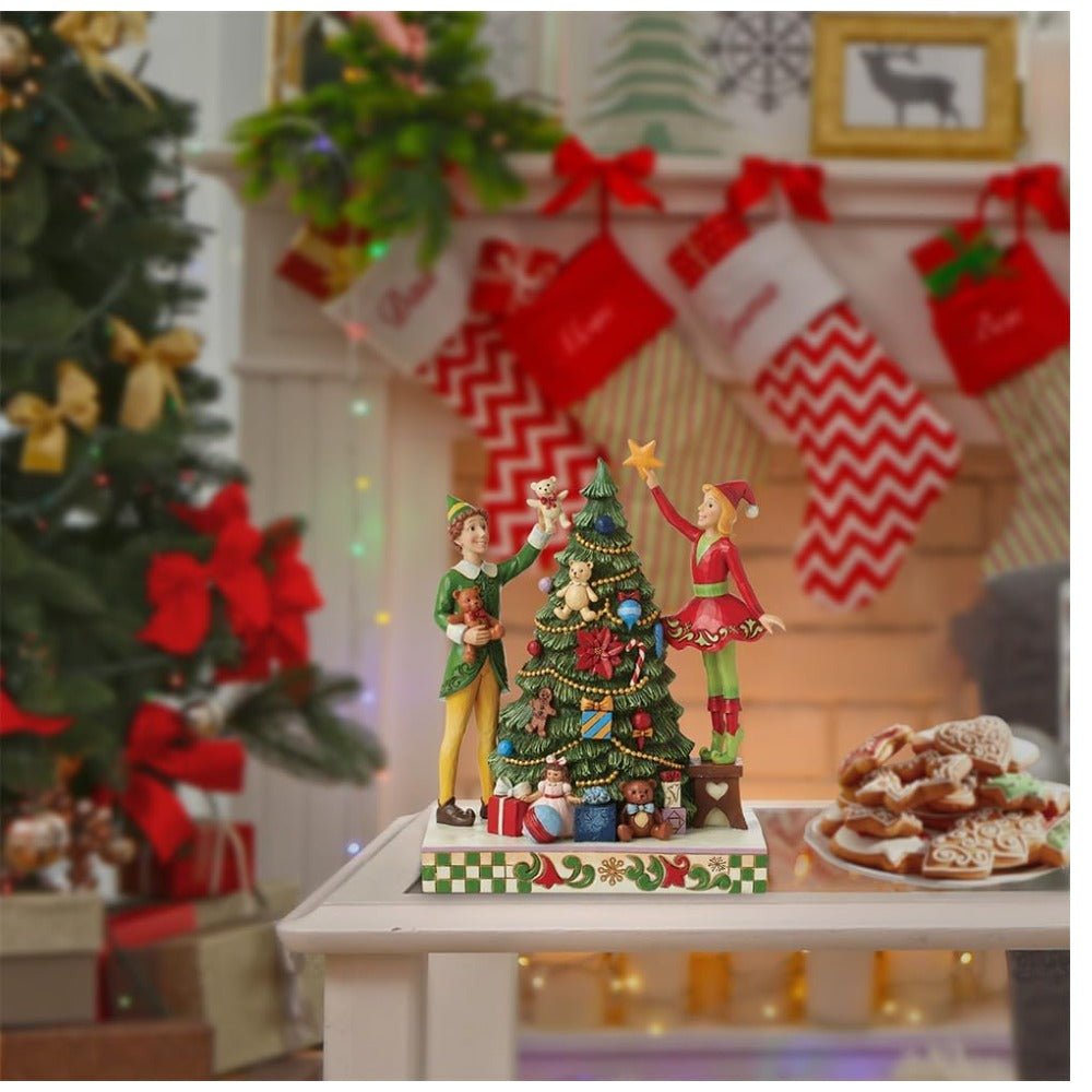 Jim Shore Buddy Elf and Jovie Elf Decorating Figurine