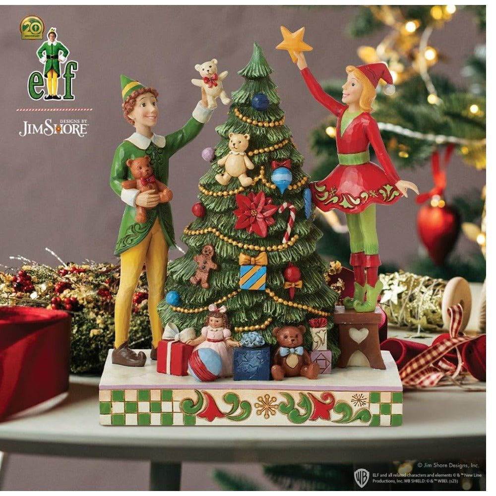 Jim Shore Buddy Elf and Jovie Elf Decorating Figurine