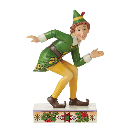 Jim Shore Buddy Elf in Crouching Pose Figurine
