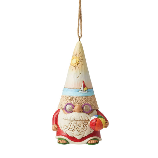 Jim Shore Coastal Gnome with Beachball Ornament