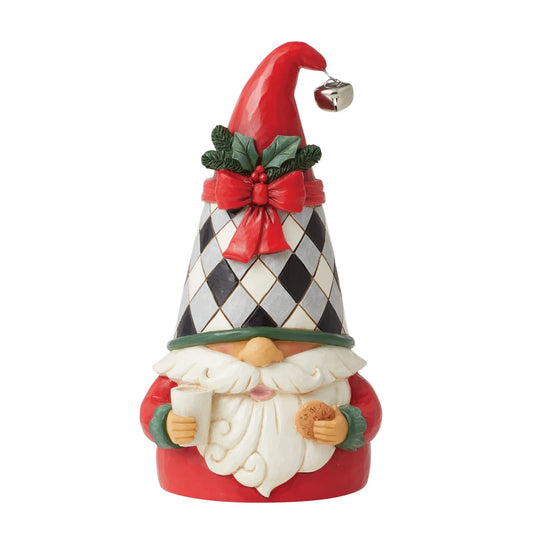 Jim Shore "Cookies & Christmas Cheer" Highland Glen Gnome with Milk & Cookie