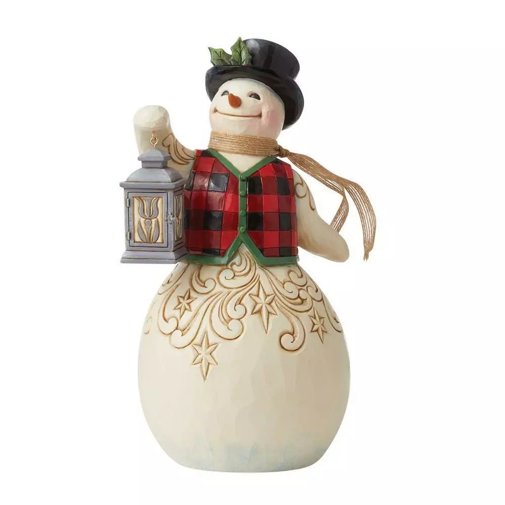 Jim Shore Country Living: "Festive at the Farmhouse" Snowman Figurine