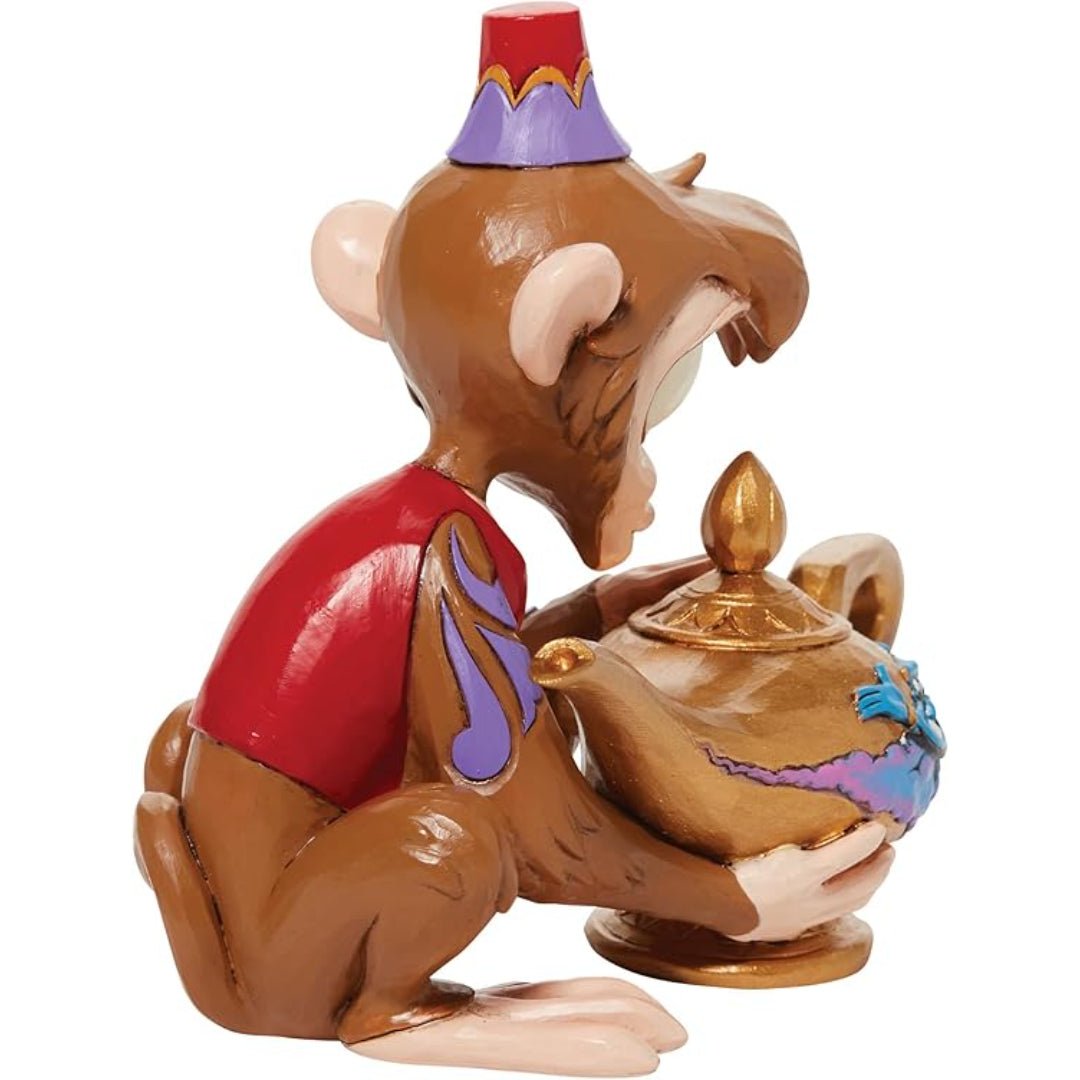 Jim Shore Disney Traditions Aladdin Abu Holding The Genie Lamp Figurine, 4.5"