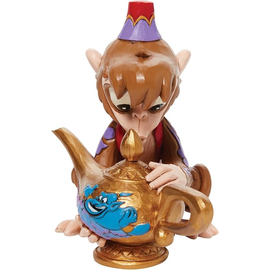 Jim Shore Disney Traditions Aladdin Abu Holding The Genie Lamp Figurine, 4.5"