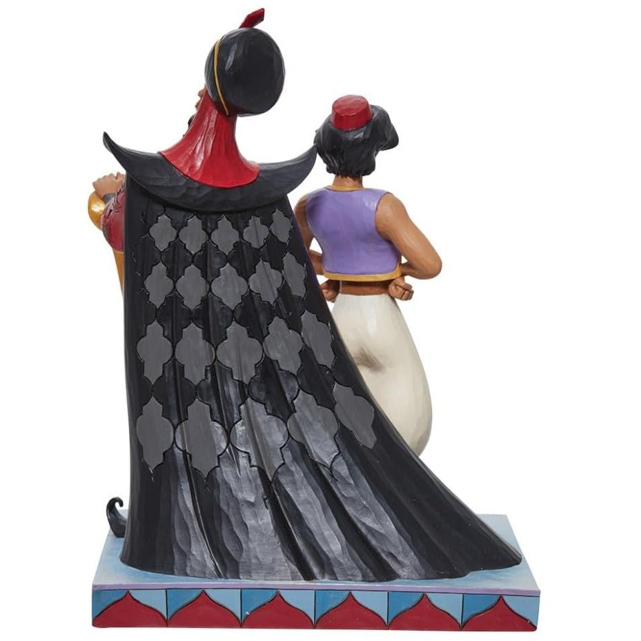 Jim Shore Disney Traditions Aladdin and Jafar Good vs Evil Figurine, 9.5"